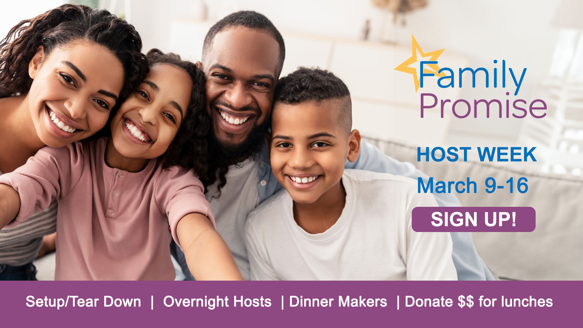 Family Promise Host Week March 9-16