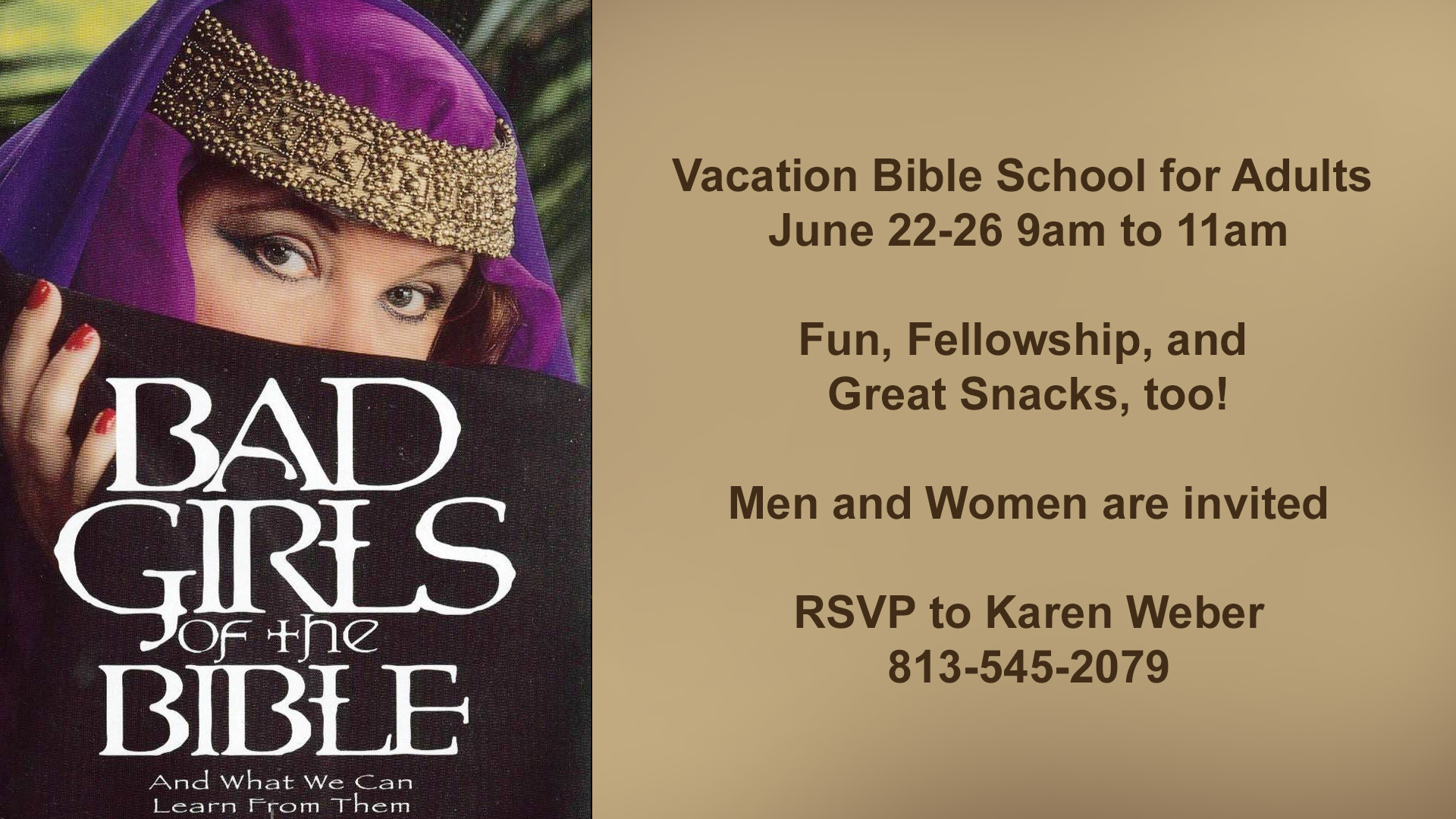 Vacation Bible School for Adults