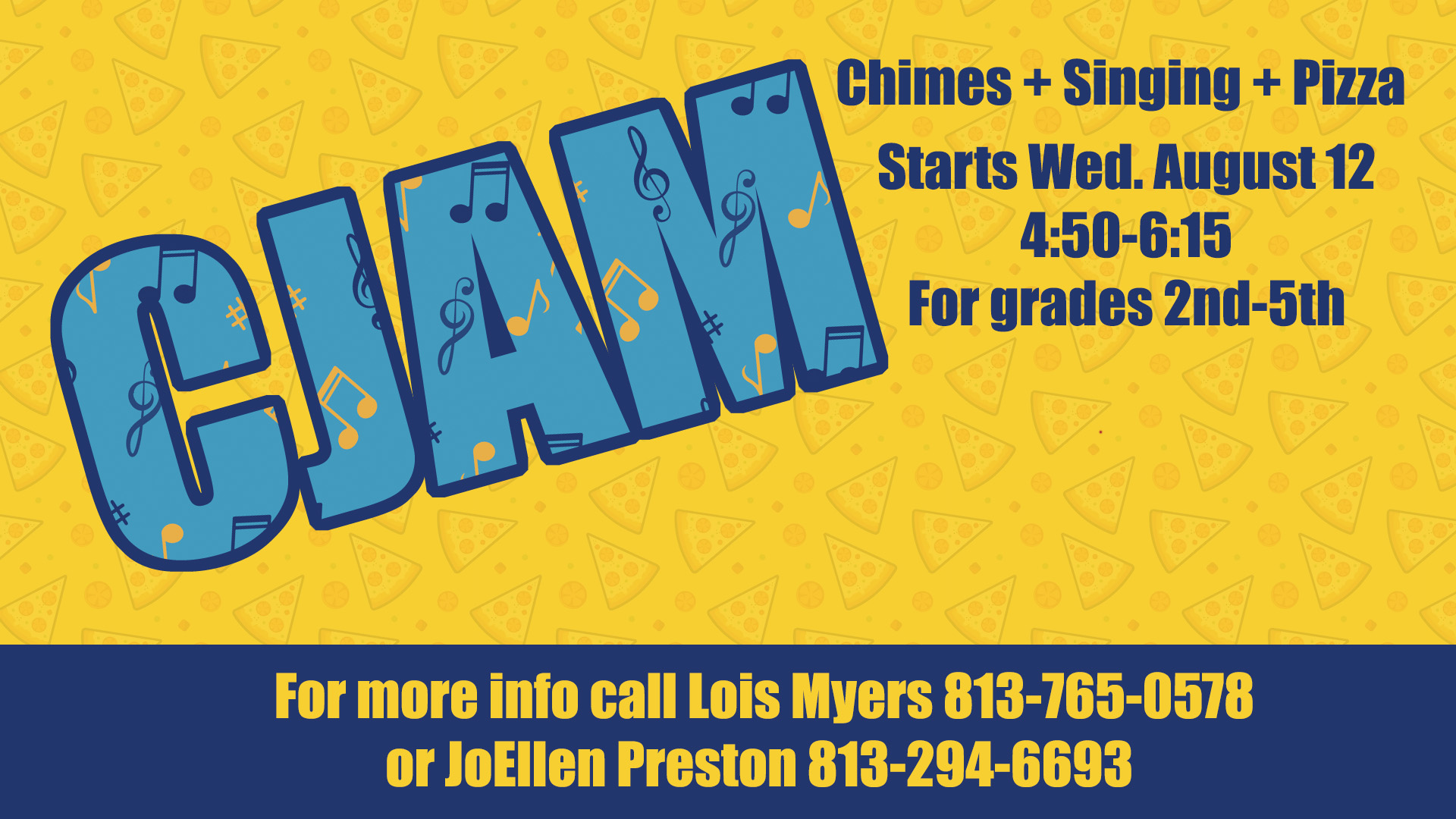 CJAM: Chimes, Singing, and Jesus Resumes Wednesday, August 12