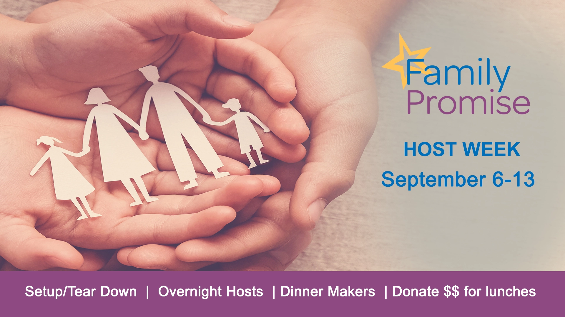 Family Promise Host Week September 6-13