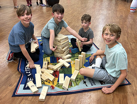 Faithful Friends kids playing with blocks